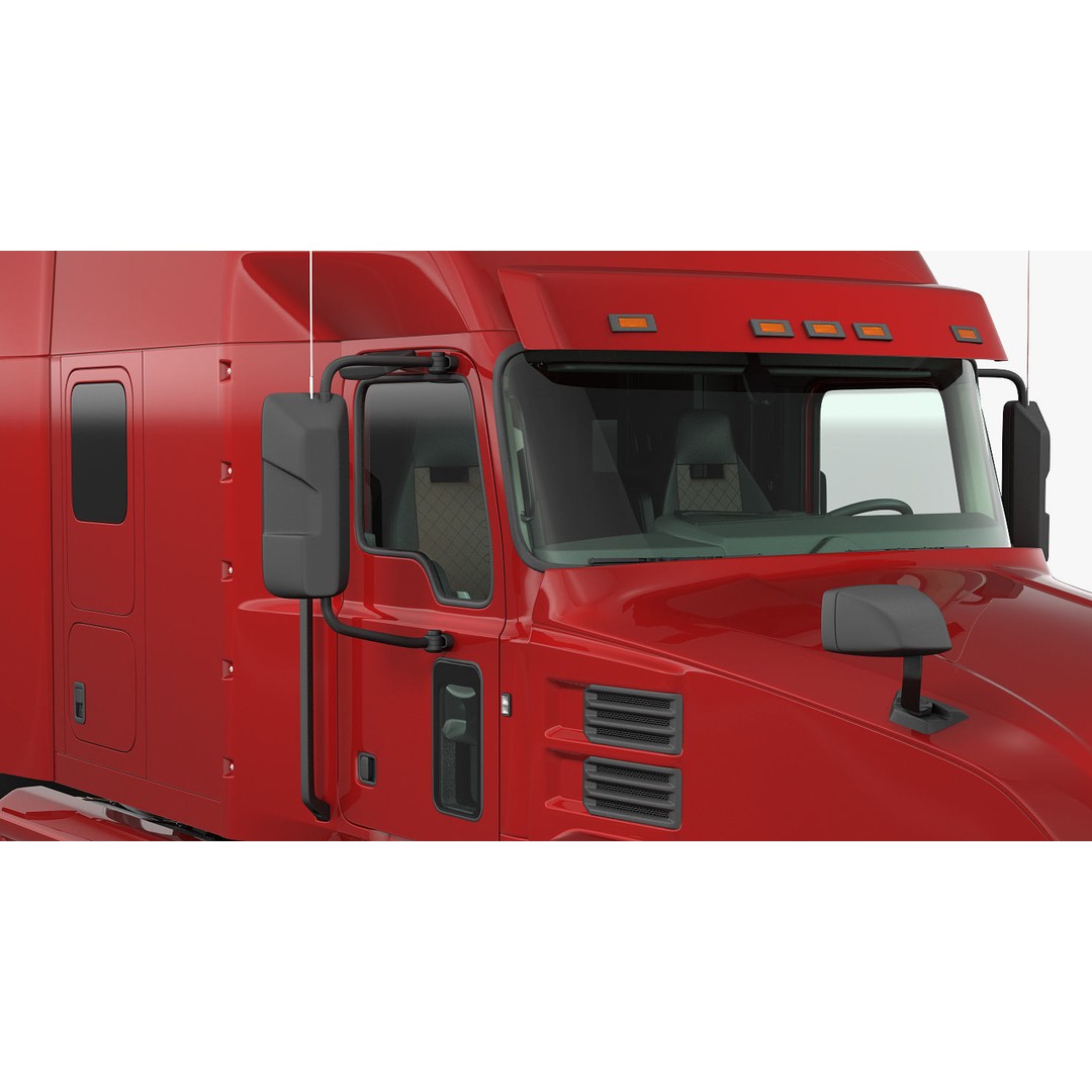 Semi Truck 3D Model – High Poly Rigged Asset with PBR Textures - View 10