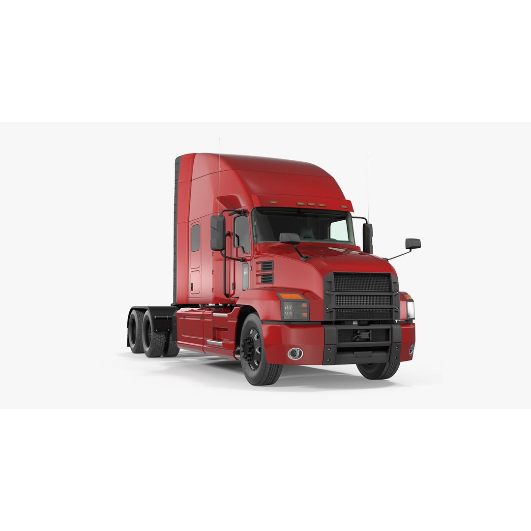 Semi Truck 3D Model – High Poly Rigged Asset with PBR Textures - View 3