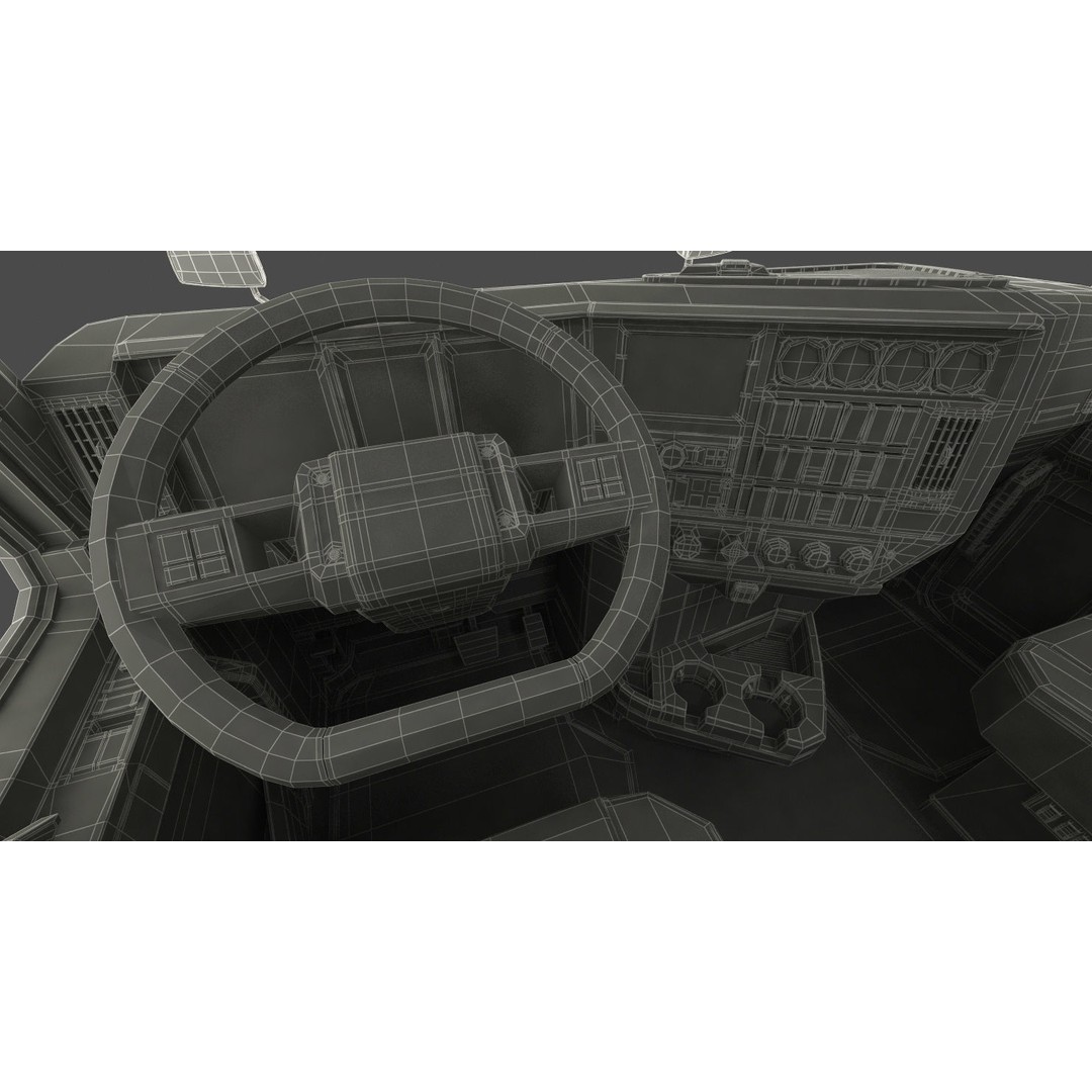 Semi Truck 3D Model – High Poly Rigged Asset with PBR Textures - View 39