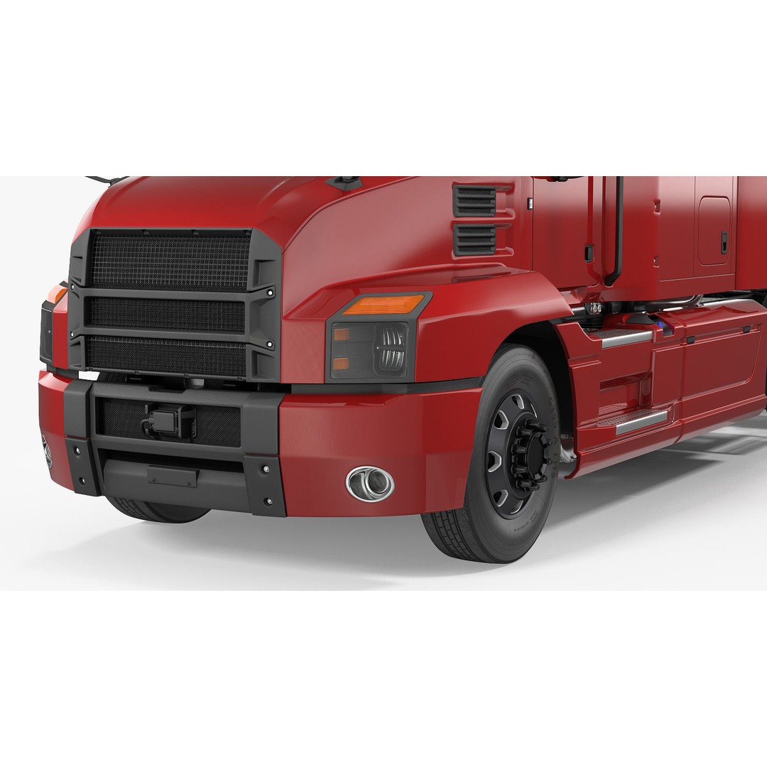 Semi Truck 3D Model – High Poly Rigged Asset with PBR Textures - View 9