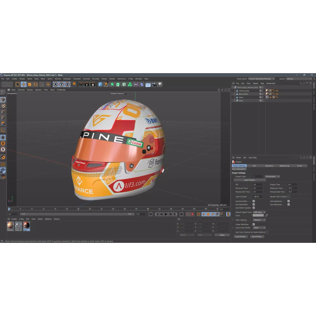 Alpine Helmets 3D Model – Detailed PBR Game Asset, FBX, OBJ - View 15