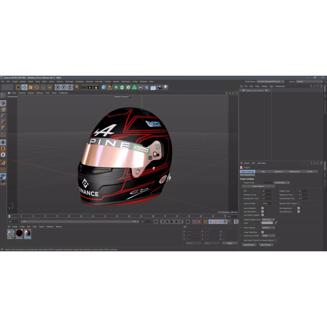 Alpine Helmets 3D Model – Detailed PBR Game Asset, FBX, OBJ - View 32