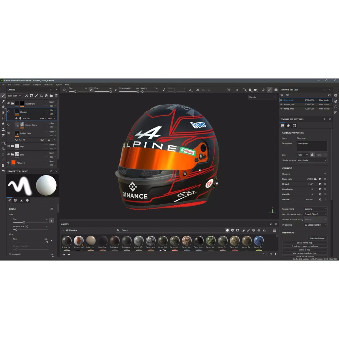 Alpine Helmets 3D Model – Detailed PBR Game Asset, FBX, OBJ - View 34