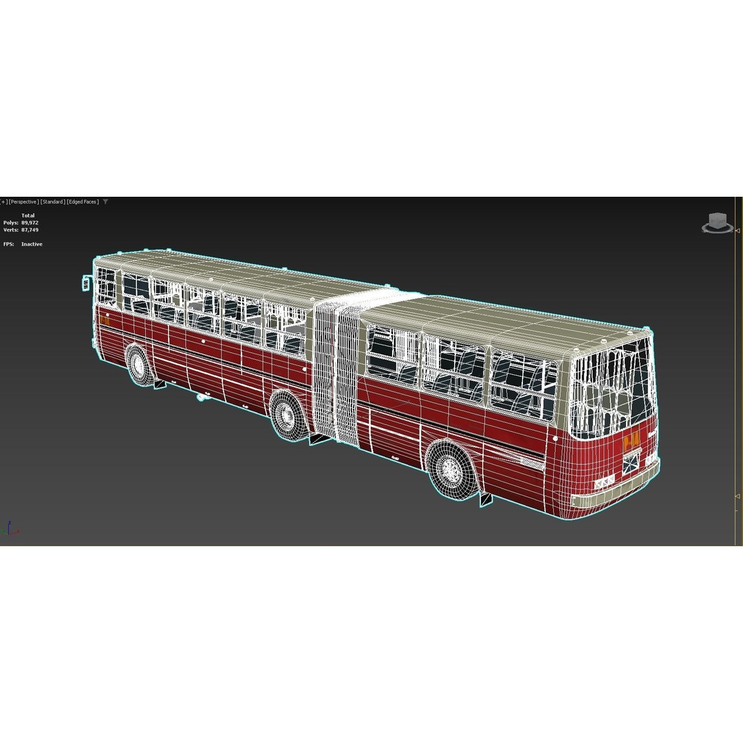 Soviet Bus 3D Model – Low Poly Game Ready Asset, FBX, OBJ - View 10