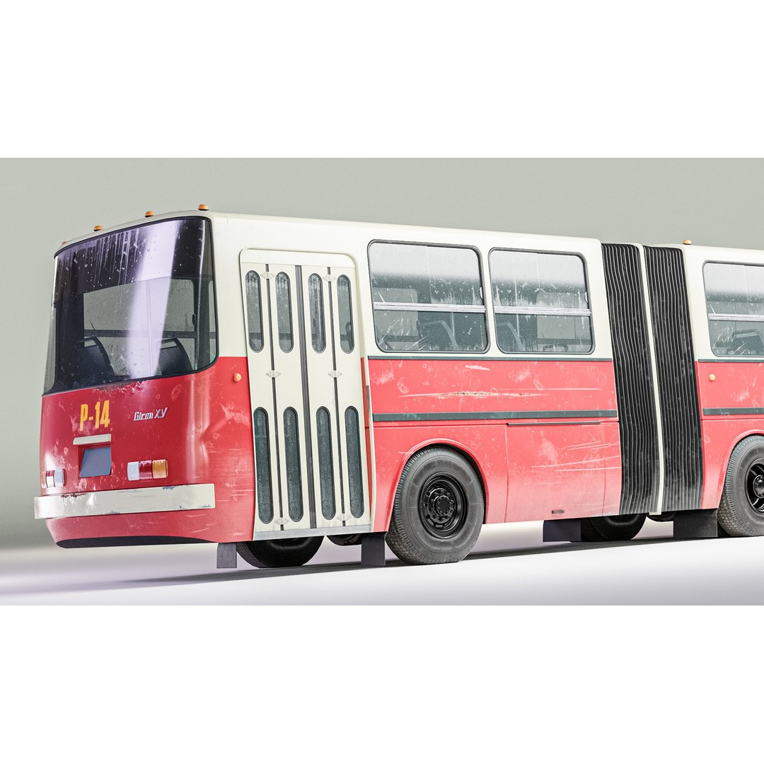 Soviet Bus 3D Model – Low Poly Game Ready Asset, FBX, OBJ - View 4