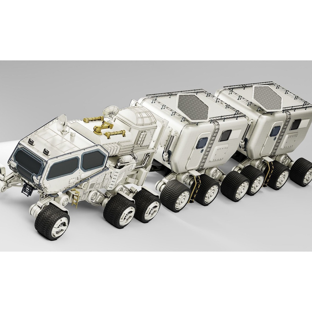 Mars Transport Rover 3D Model – PBR Game Ready Asset, Blender & FBX