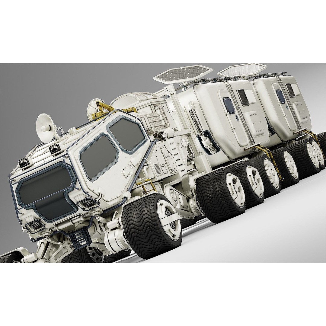 Mars Transport Rover 3D Model – PBR Game Ready Asset, Blender & FBX - View 16