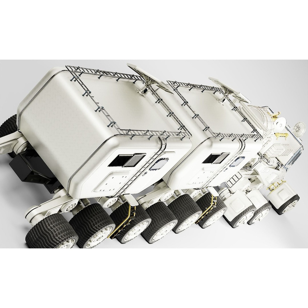 Mars Transport Rover 3D Model – PBR Game Ready Asset, Blender & FBX - View 17