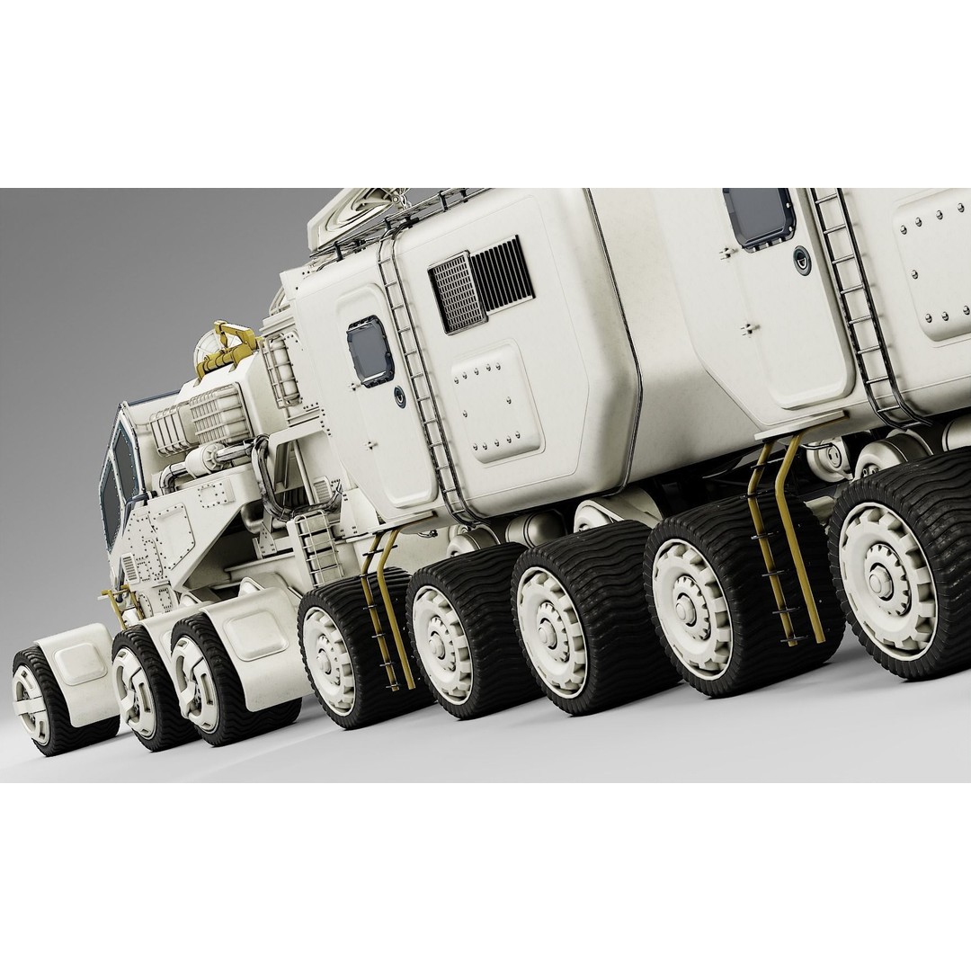 Mars Transport Rover 3D Model – PBR Game Ready Asset, Blender & FBX - View 18