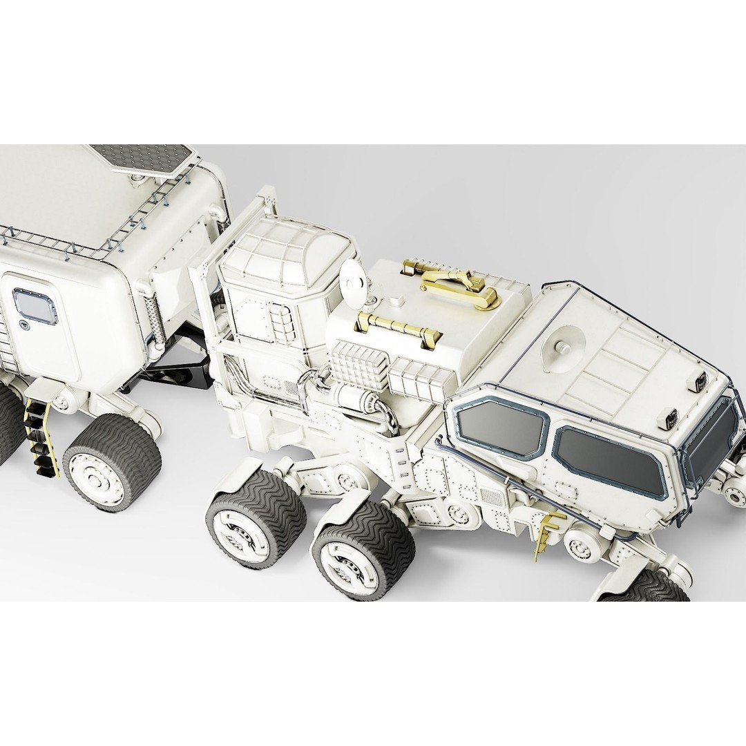 Mars Transport Rover 3D Model – PBR Game Ready Asset, Blender & FBX - View 19