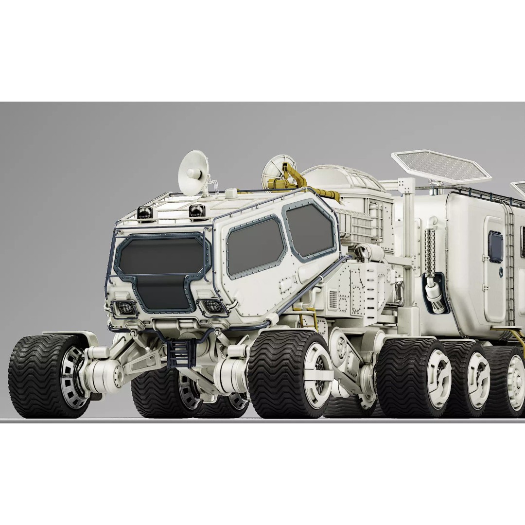 Mars Transport Rover 3D Model – PBR Game Ready Asset, Blender & FBX - View 2