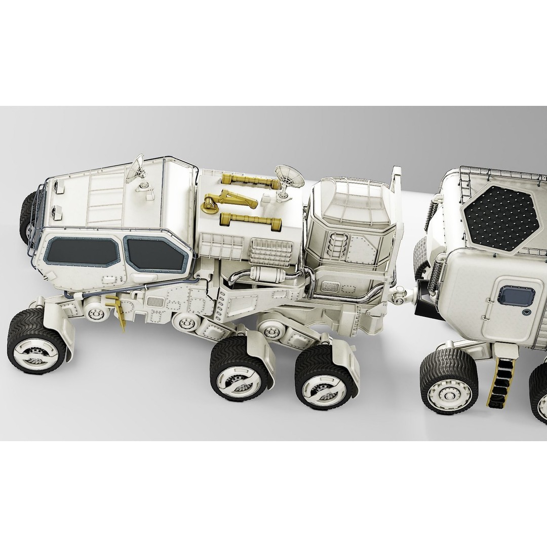 Mars Transport Rover 3D Model – PBR Game Ready Asset, Blender & FBX - View 20