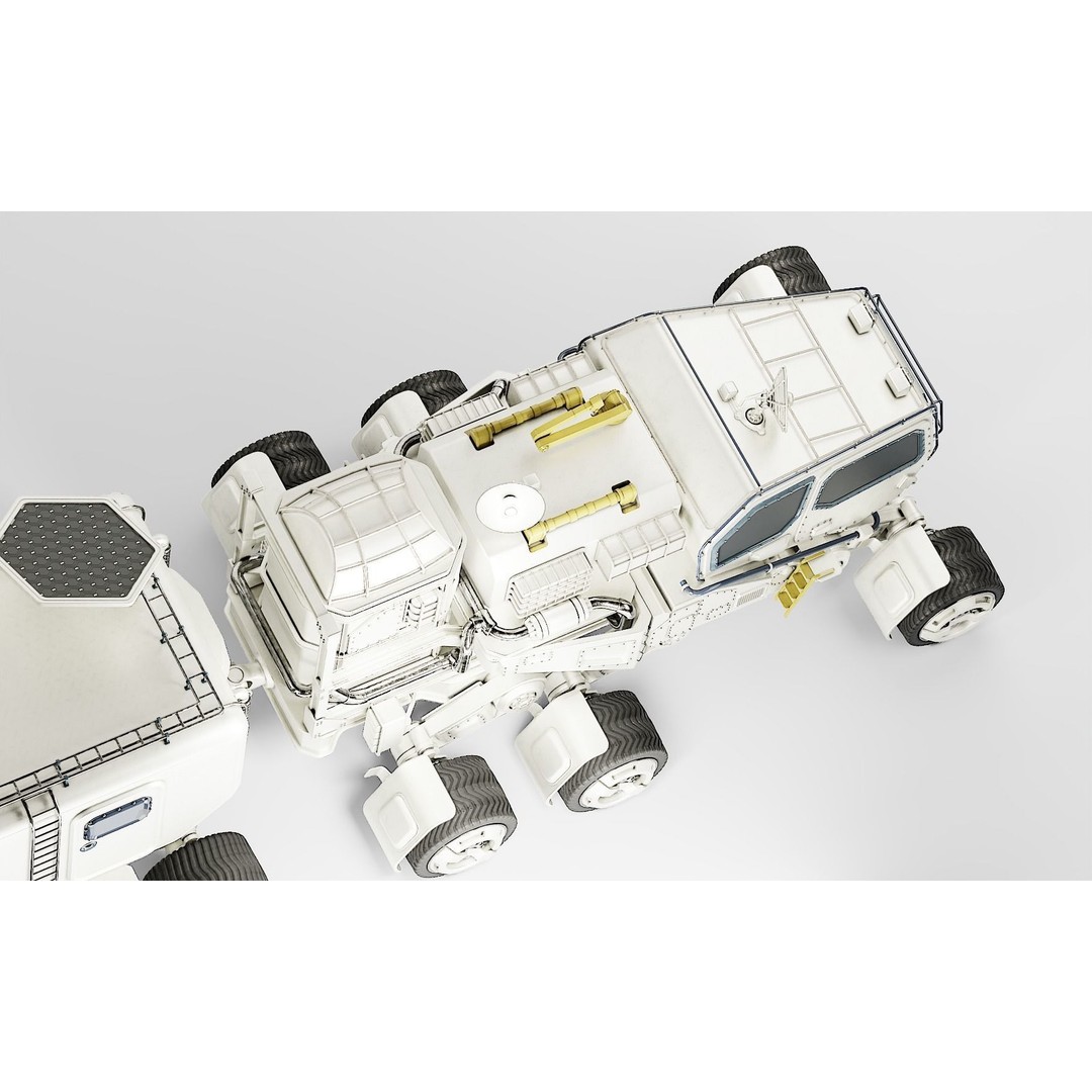 Mars Transport Rover 3D Model – PBR Game Ready Asset, Blender & FBX - View 21