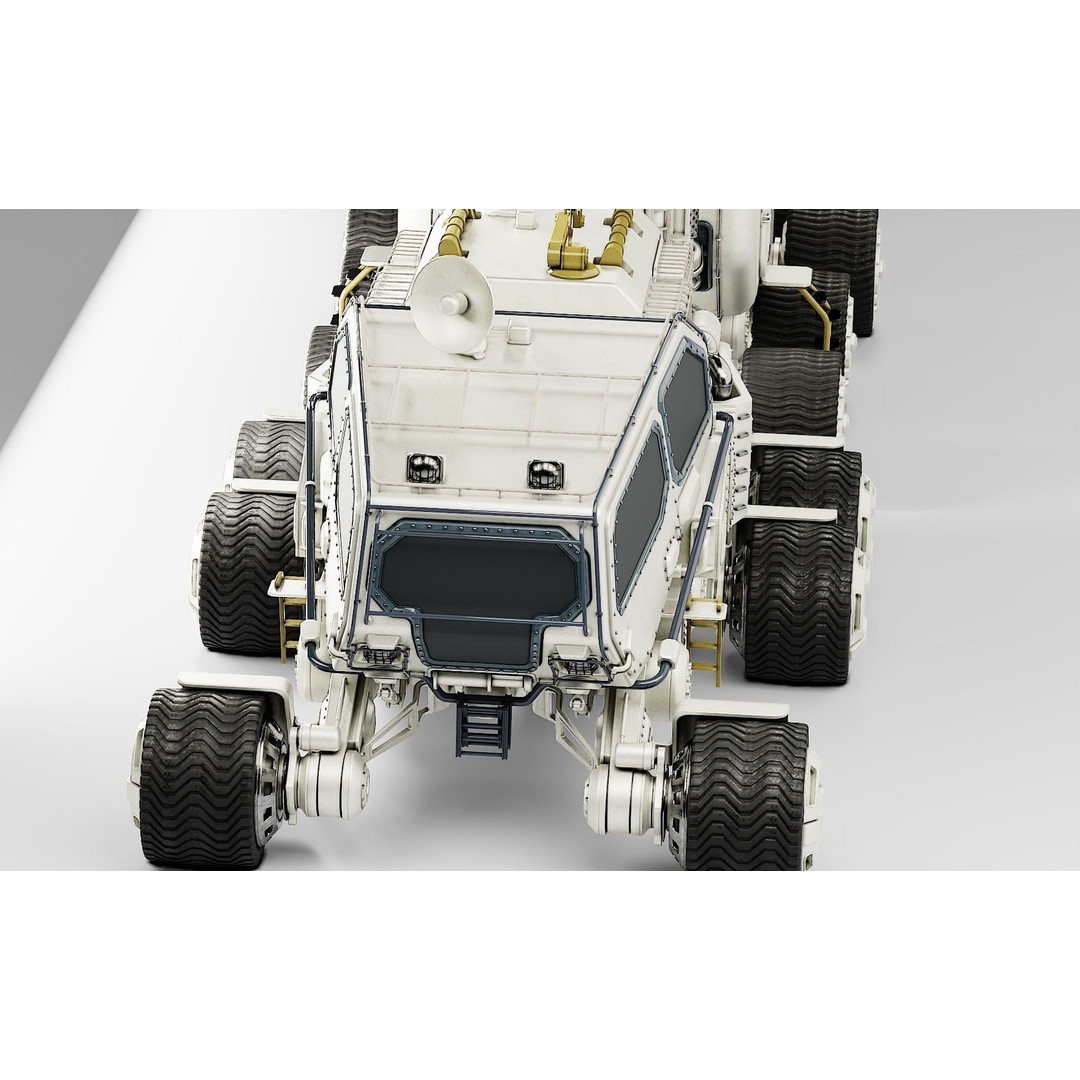 Mars Transport Rover 3D Model – PBR Game Ready Asset, Blender & FBX - View 23