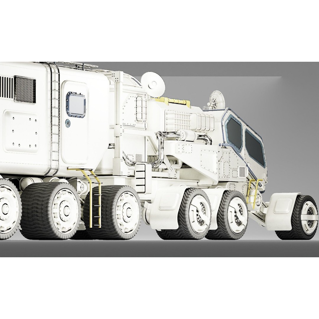 Mars Transport Rover 3D Model – PBR Game Ready Asset, Blender & FBX - View 24