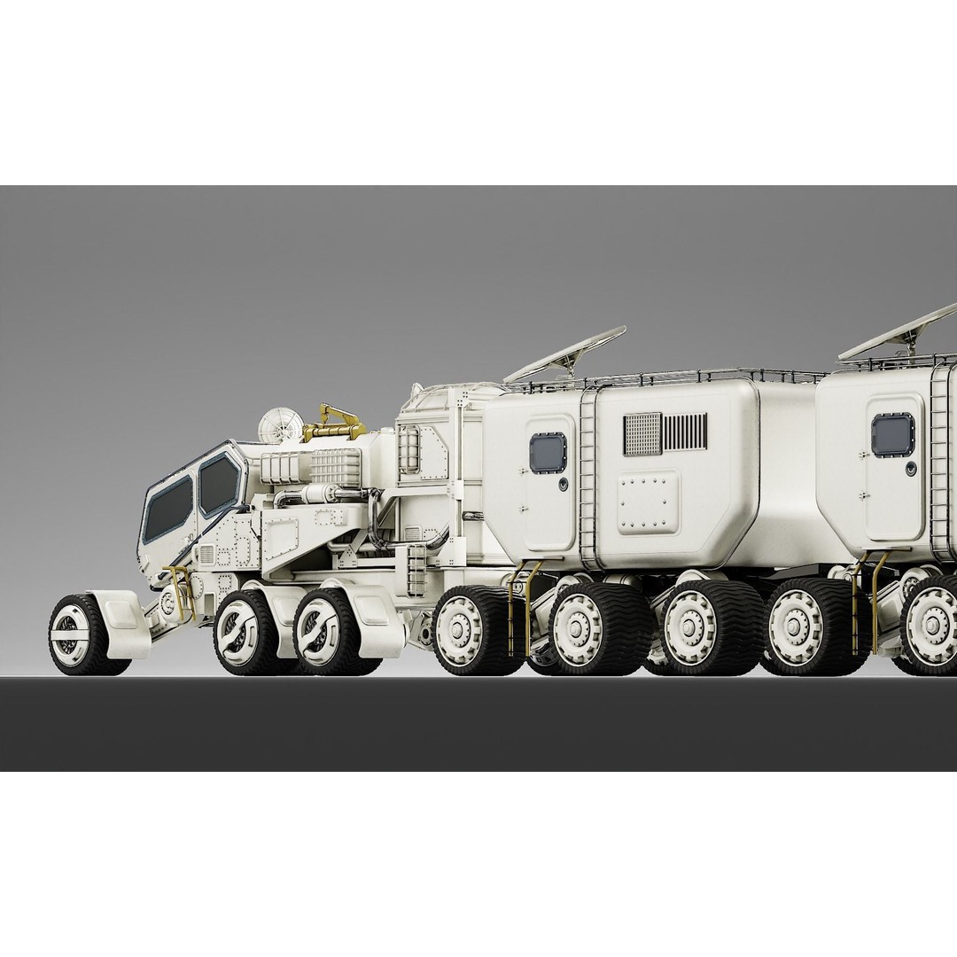 Mars Transport Rover 3D Model – PBR Game Ready Asset, Blender & FBX - View 26