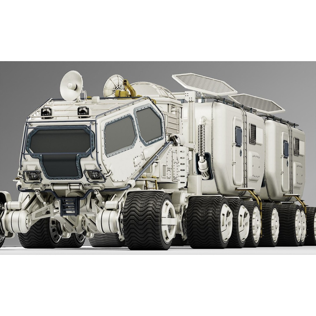 Mars Transport Rover 3D Model – PBR Game Ready Asset, Blender & FBX - View 3