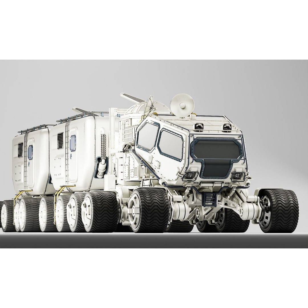 Mars Transport Rover 3D Model – PBR Game Ready Asset, Blender & FBX - View 4