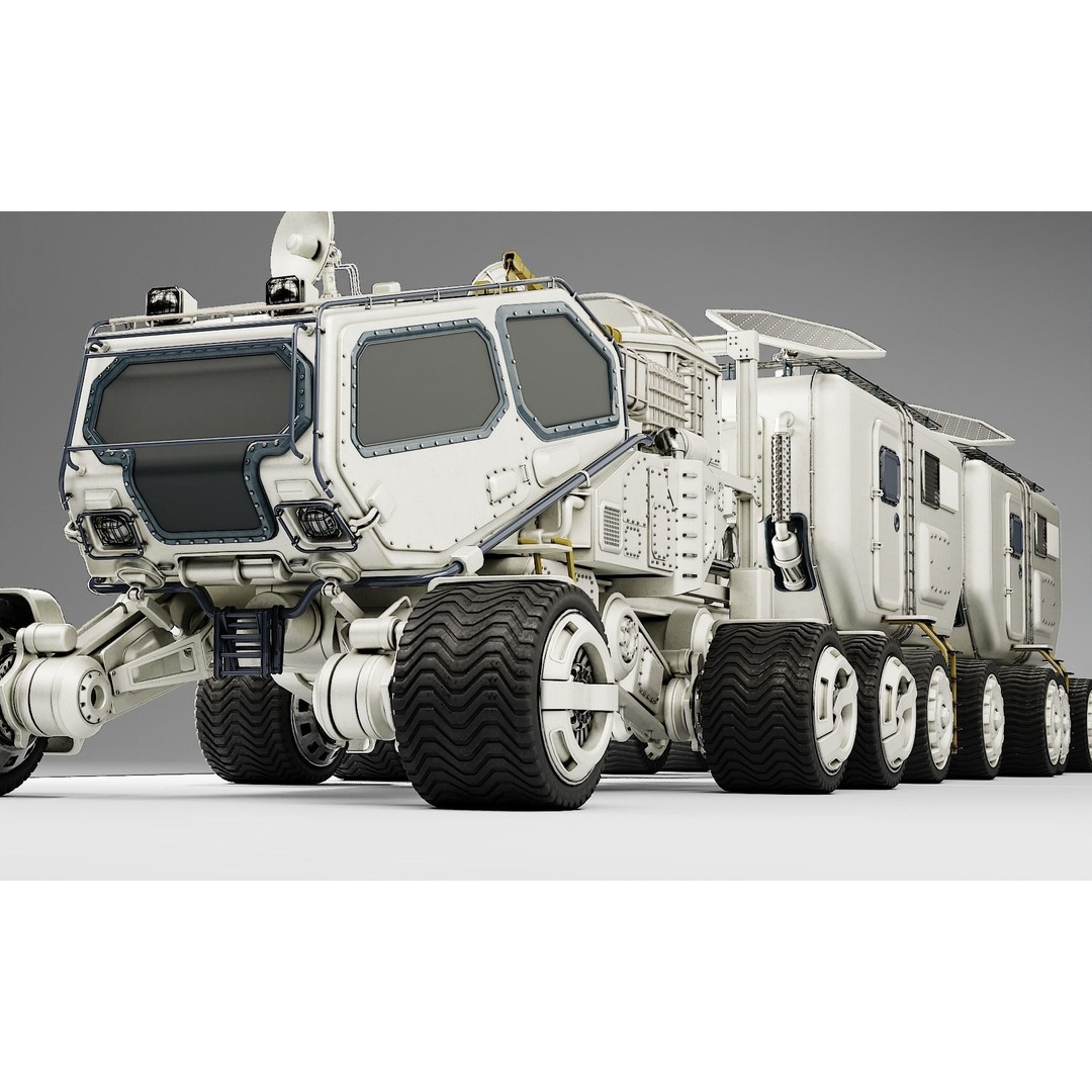 Mars Transport Rover 3D Model – PBR Game Ready Asset, Blender & FBX - View 5