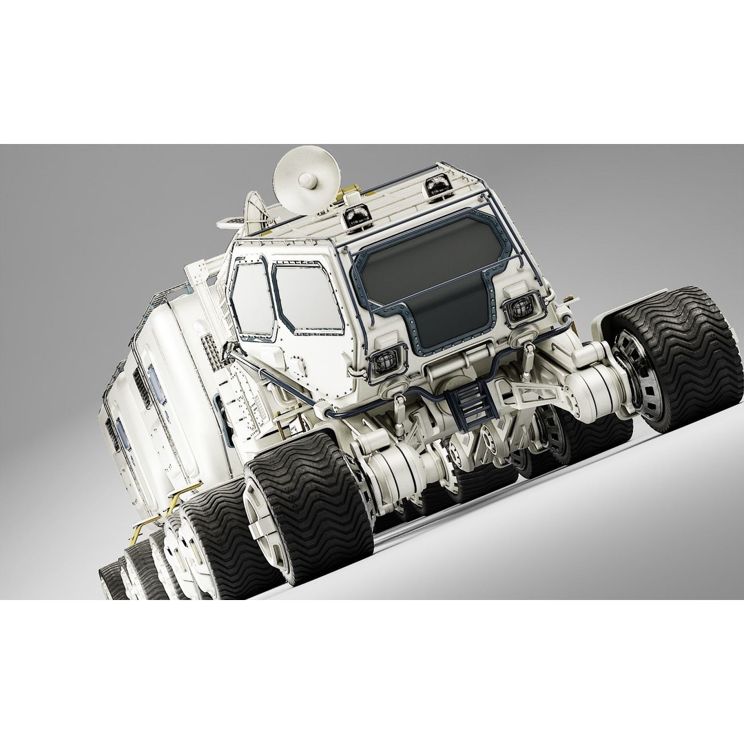 Mars Transport Rover 3D Model – PBR Game Ready Asset, Blender & FBX - View 6