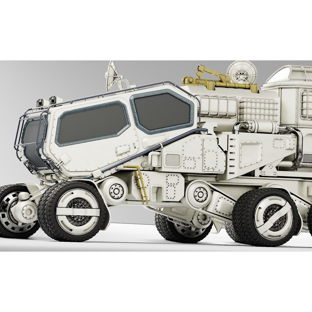 Mars Transport Rover 3D Model – PBR Game Ready Asset, Blender & FBX - View 7