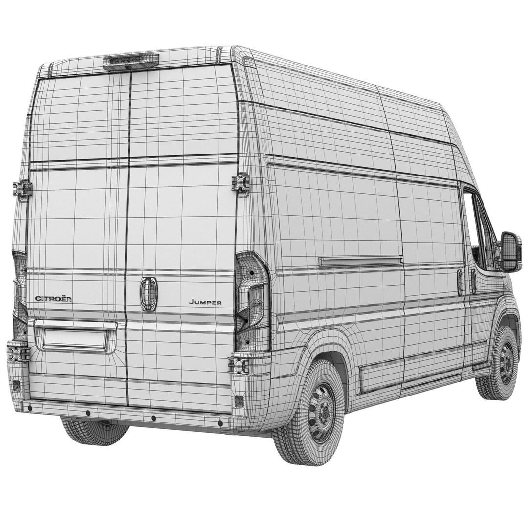 2024 Citroen JUMPER 3D Model – Detailed L3H3 Van, FBX, OBJ - View 17