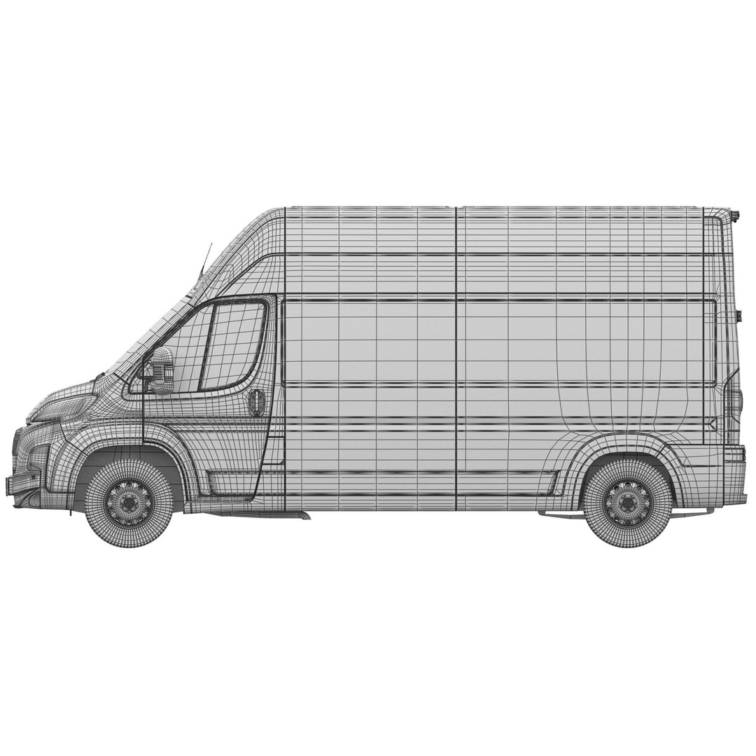 2024 Citroen JUMPER 3D Model – Detailed L3H3 Van, FBX, OBJ - View 22