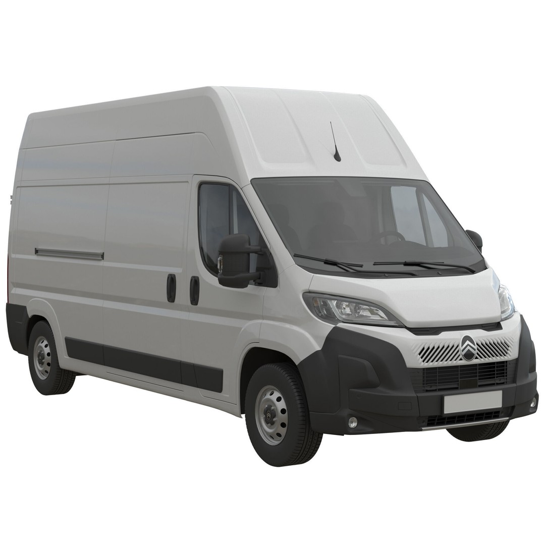 2024 Citroen JUMPER 3D Model – Detailed L3H3 Van, FBX, OBJ - View 3