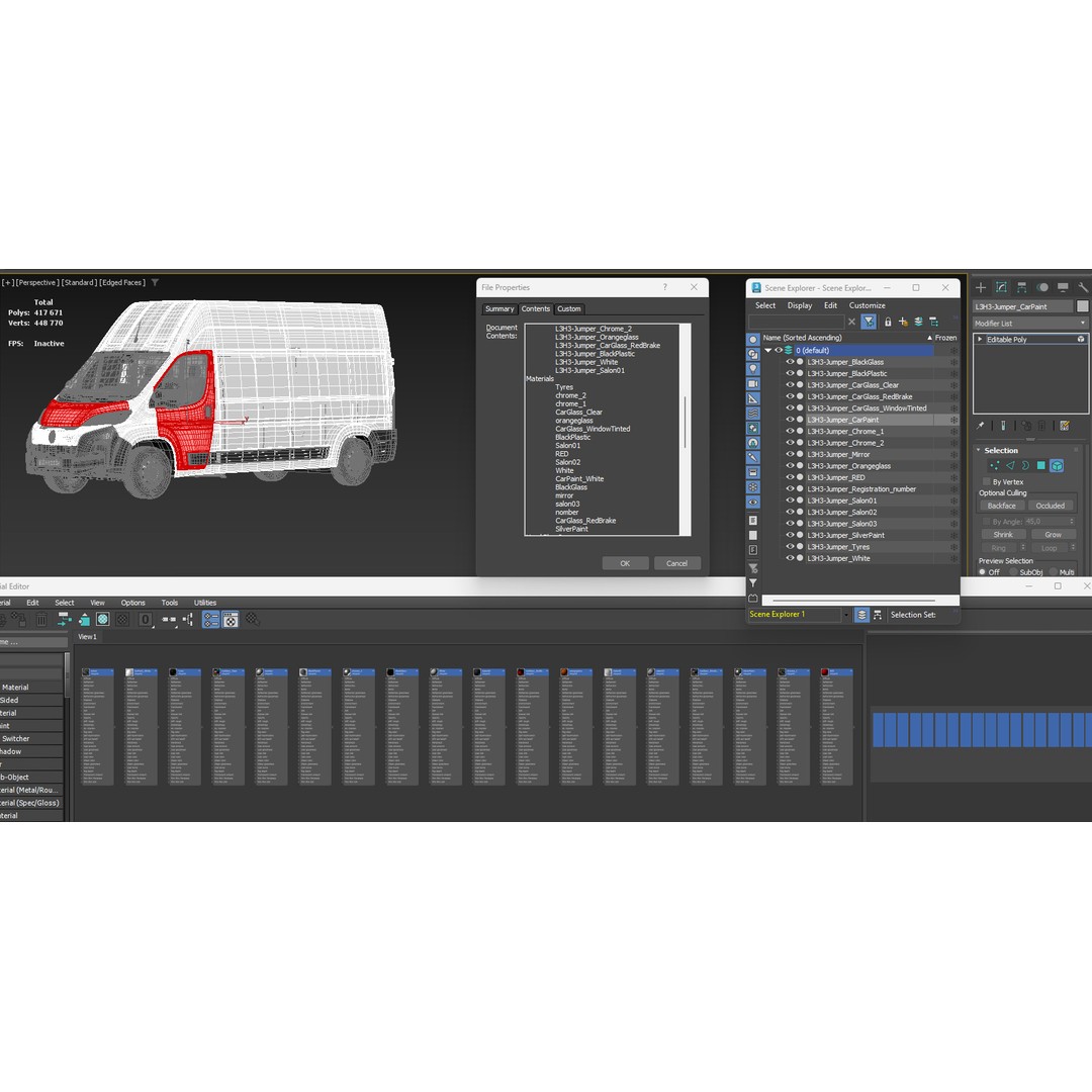 2024 Citroen JUMPER 3D Model – Detailed L3H3 Van, FBX, OBJ - View 31