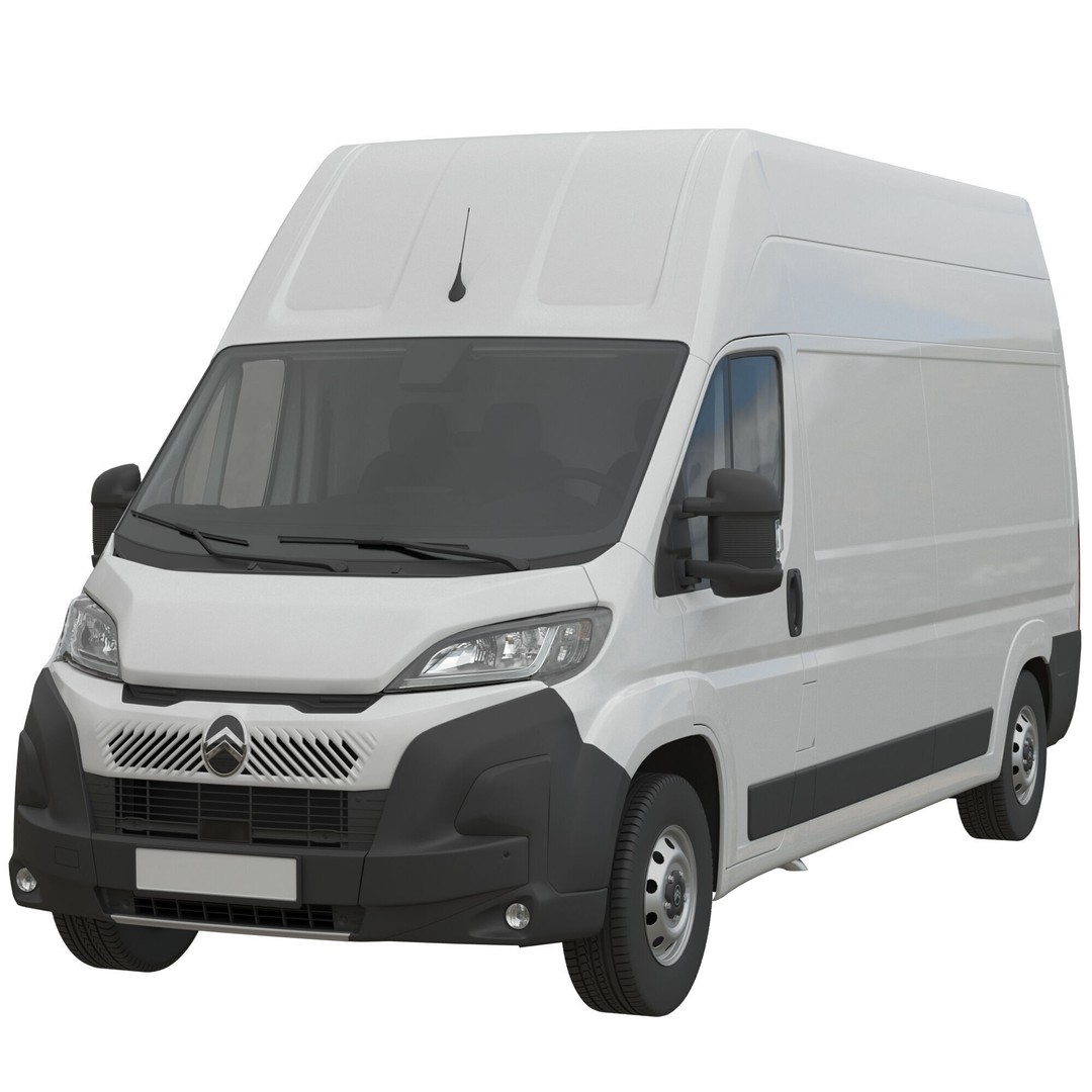 2024 Citroen JUMPER 3D Model – Detailed L3H3 Van, FBX, OBJ - View 4