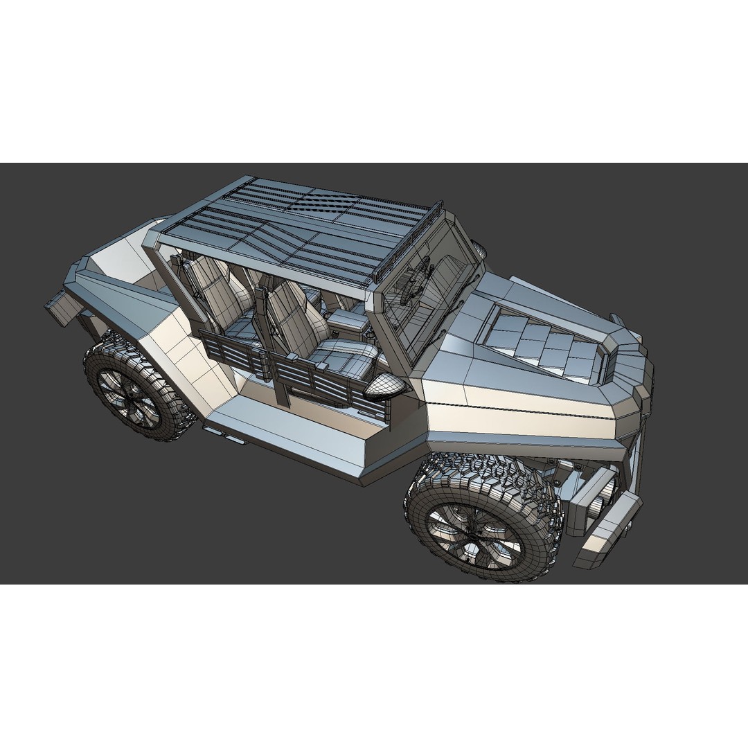 WildTruck 3D Model – Off-Road Vehicle Concept, Game Ready, Blender