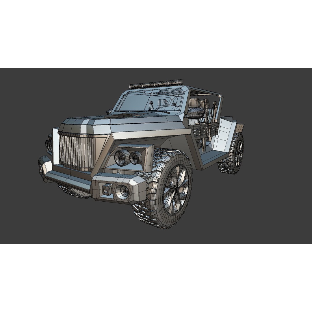 WildTruck 3D Model – Off-Road Vehicle Concept, Game Ready, Blender - View 10