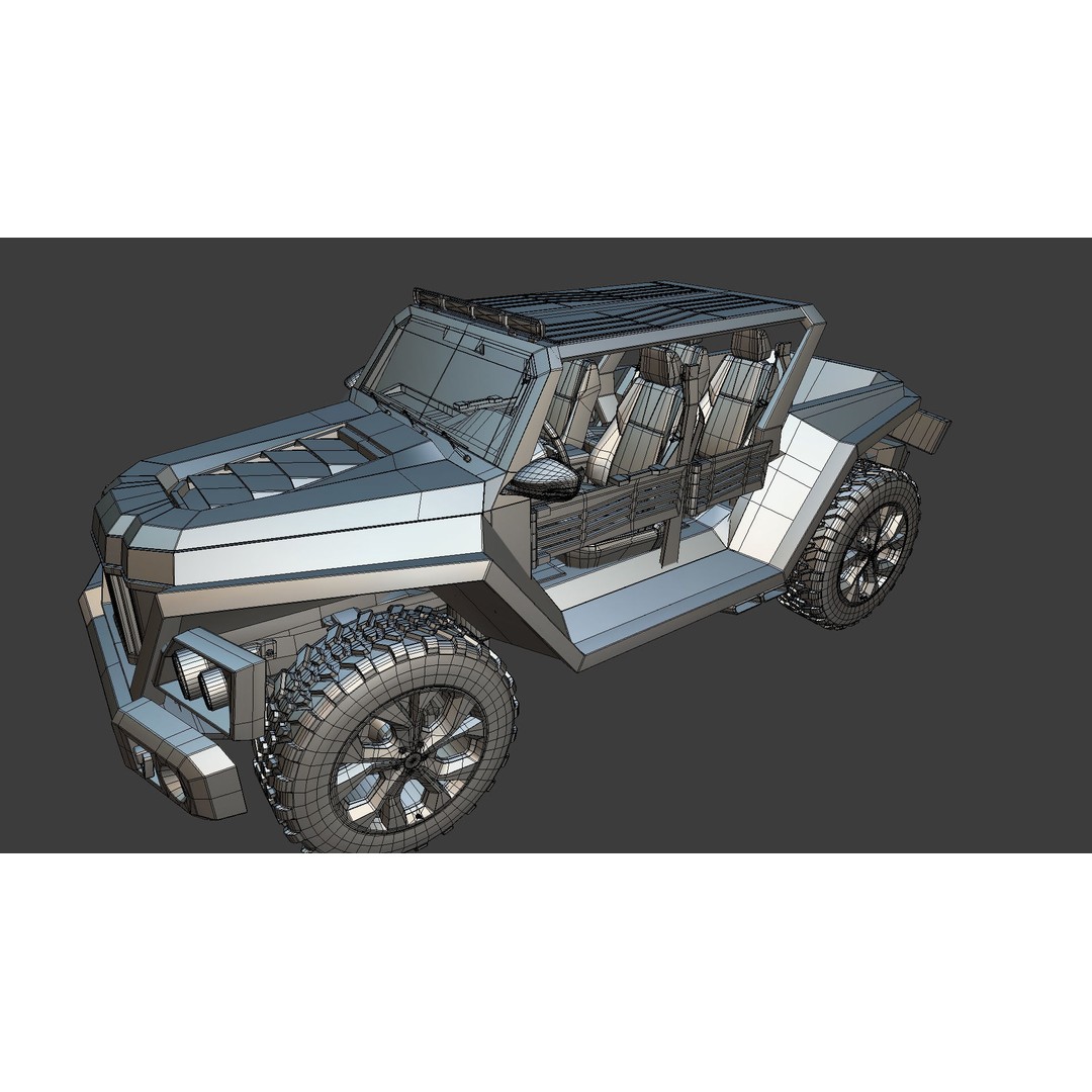 WildTruck 3D Model – Off-Road Vehicle Concept, Game Ready, Blender - View 11