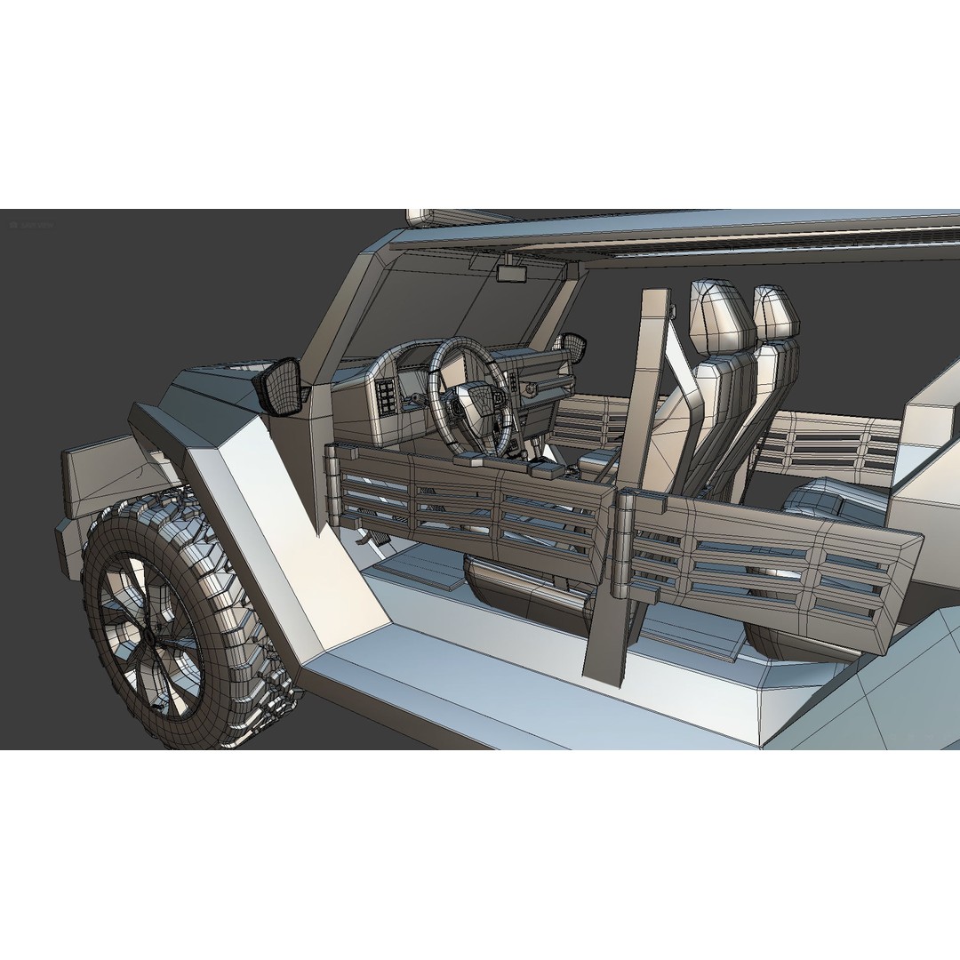 WildTruck 3D Model – Off-Road Vehicle Concept, Game Ready, Blender - View 12