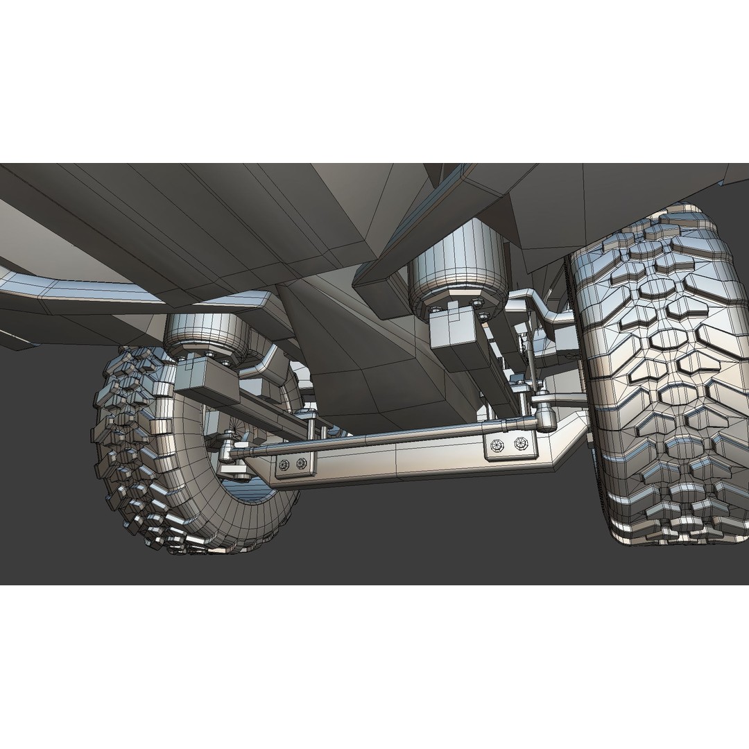 WildTruck 3D Model – Off-Road Vehicle Concept, Game Ready, Blender - View 14