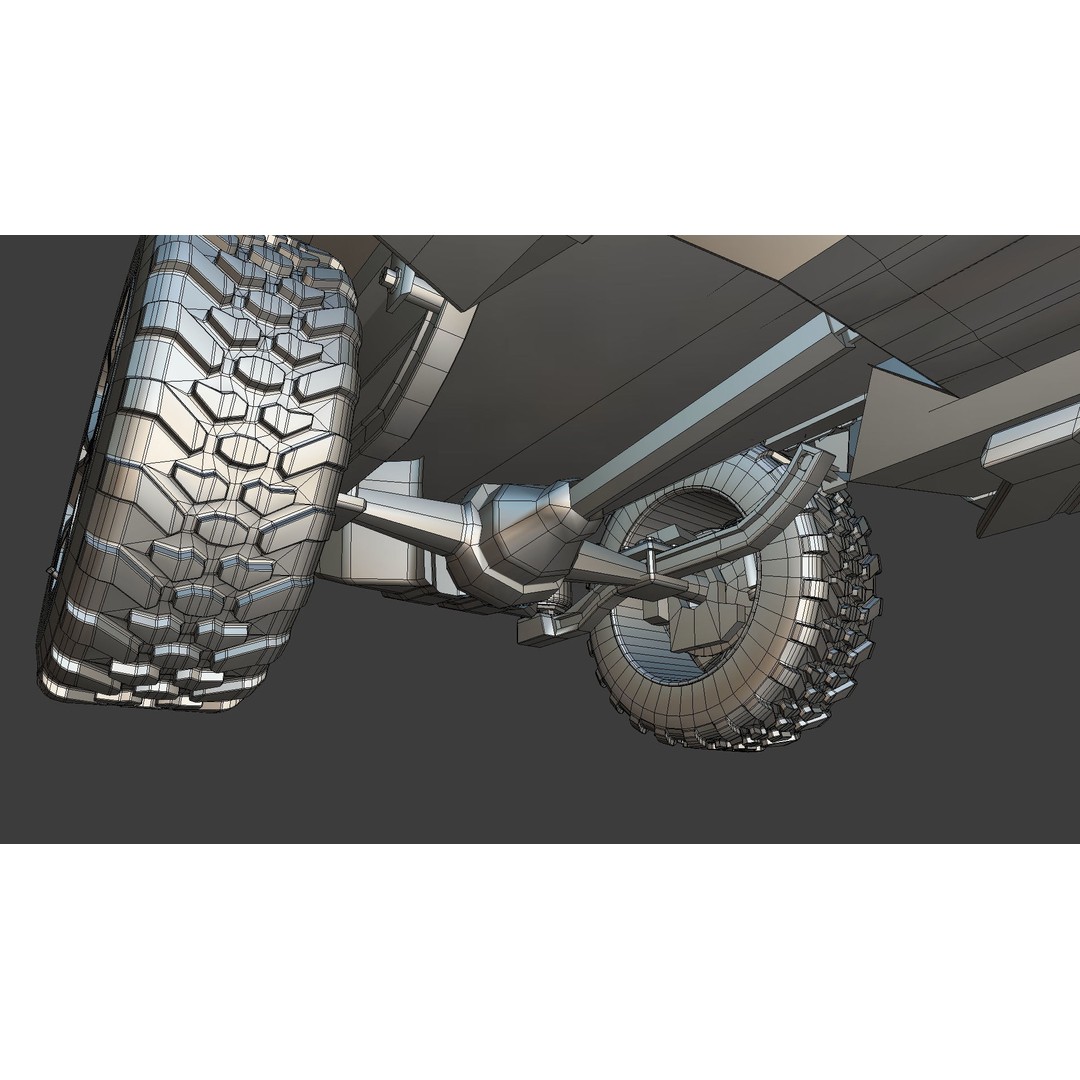WildTruck 3D Model – Off-Road Vehicle Concept, Game Ready, Blender - View 15