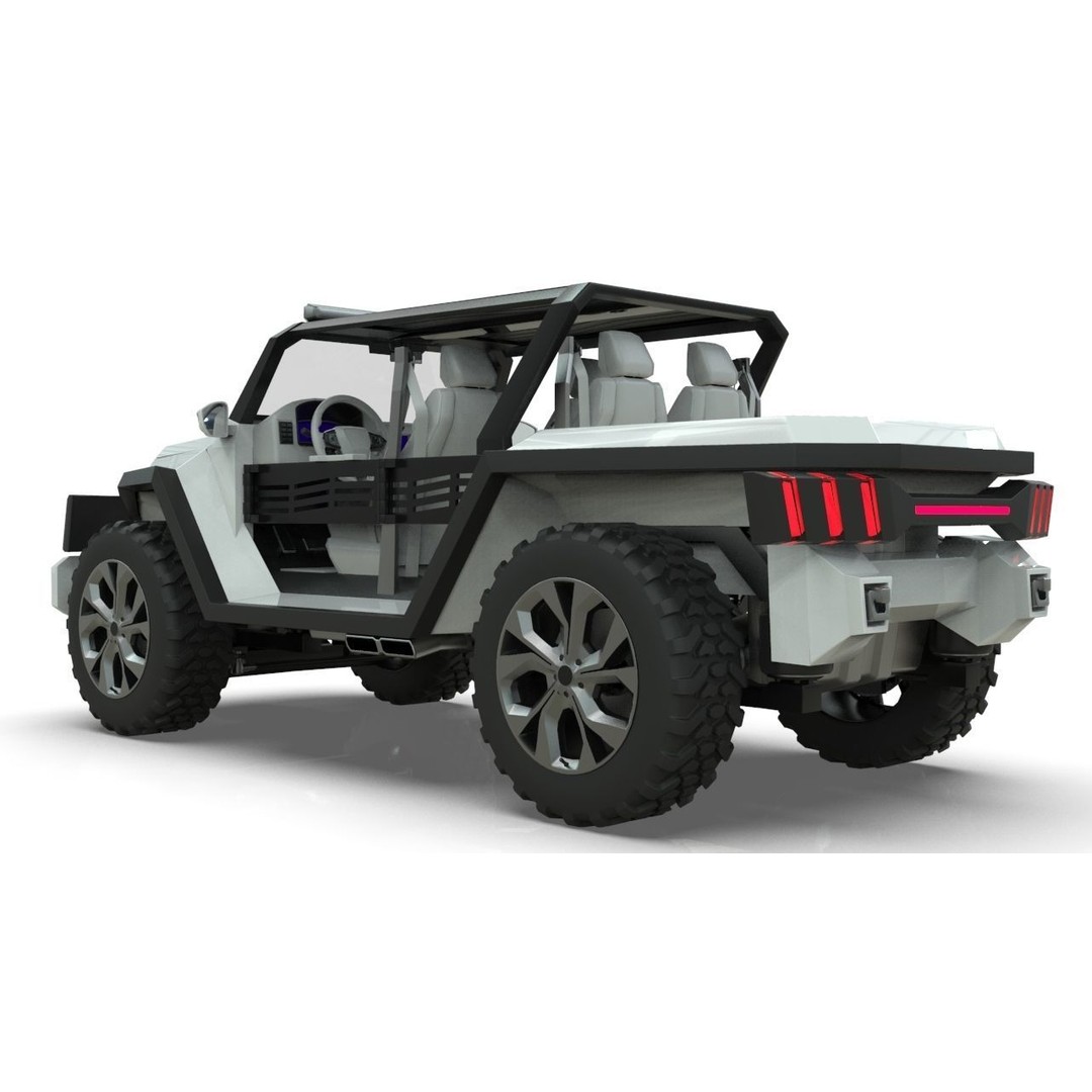 WildTruck 3D Model – Off-Road Vehicle Concept, Game Ready, Blender - View 4