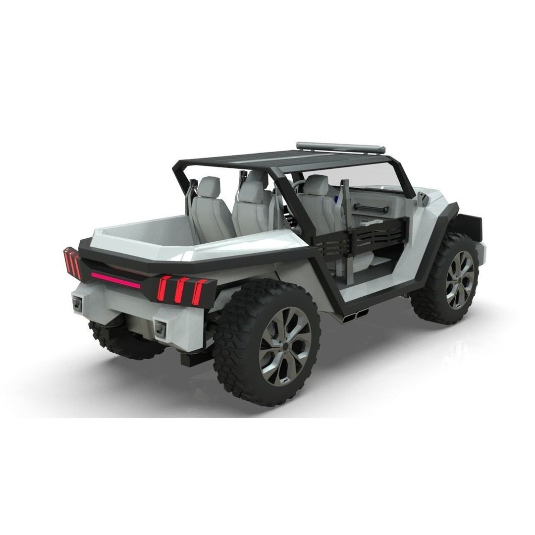 WildTruck 3D Model – Off-Road Vehicle Concept, Game Ready, Blender - View 5