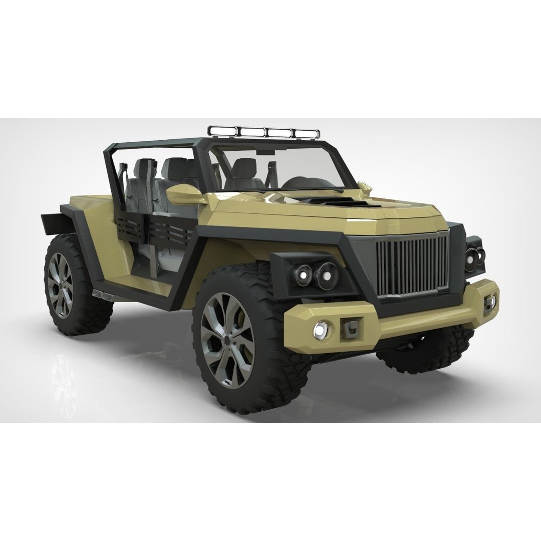 WildTruck 3D Model – Off-Road Vehicle Concept, Game Ready, Blender - View 6