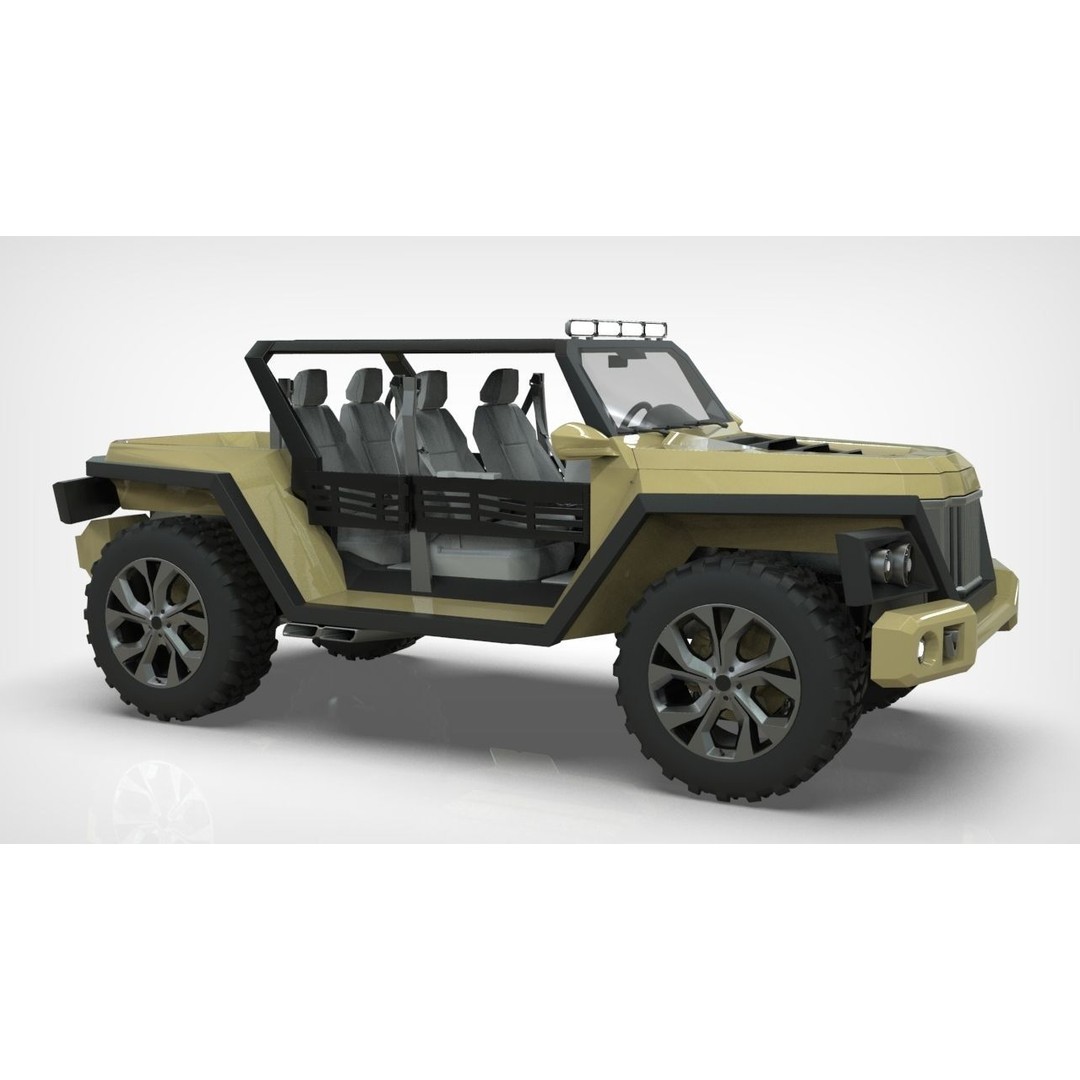 WildTruck 3D Model – Off-Road Vehicle Concept, Game Ready, Blender - View 8