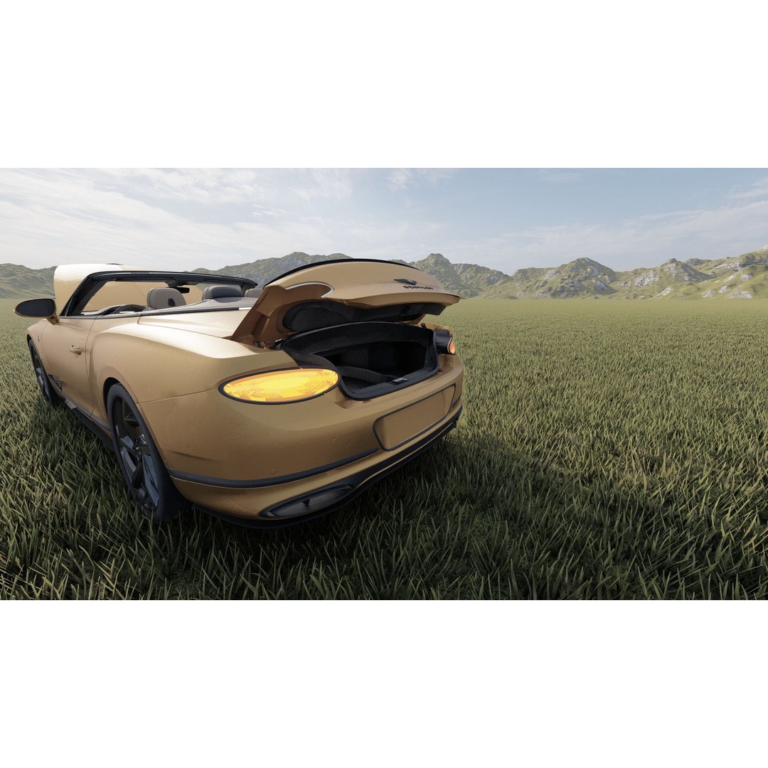 Bentley Continental GT Convertible 3D Model – Luxury Vehicle, FBX, OBJ, PBR - View 13