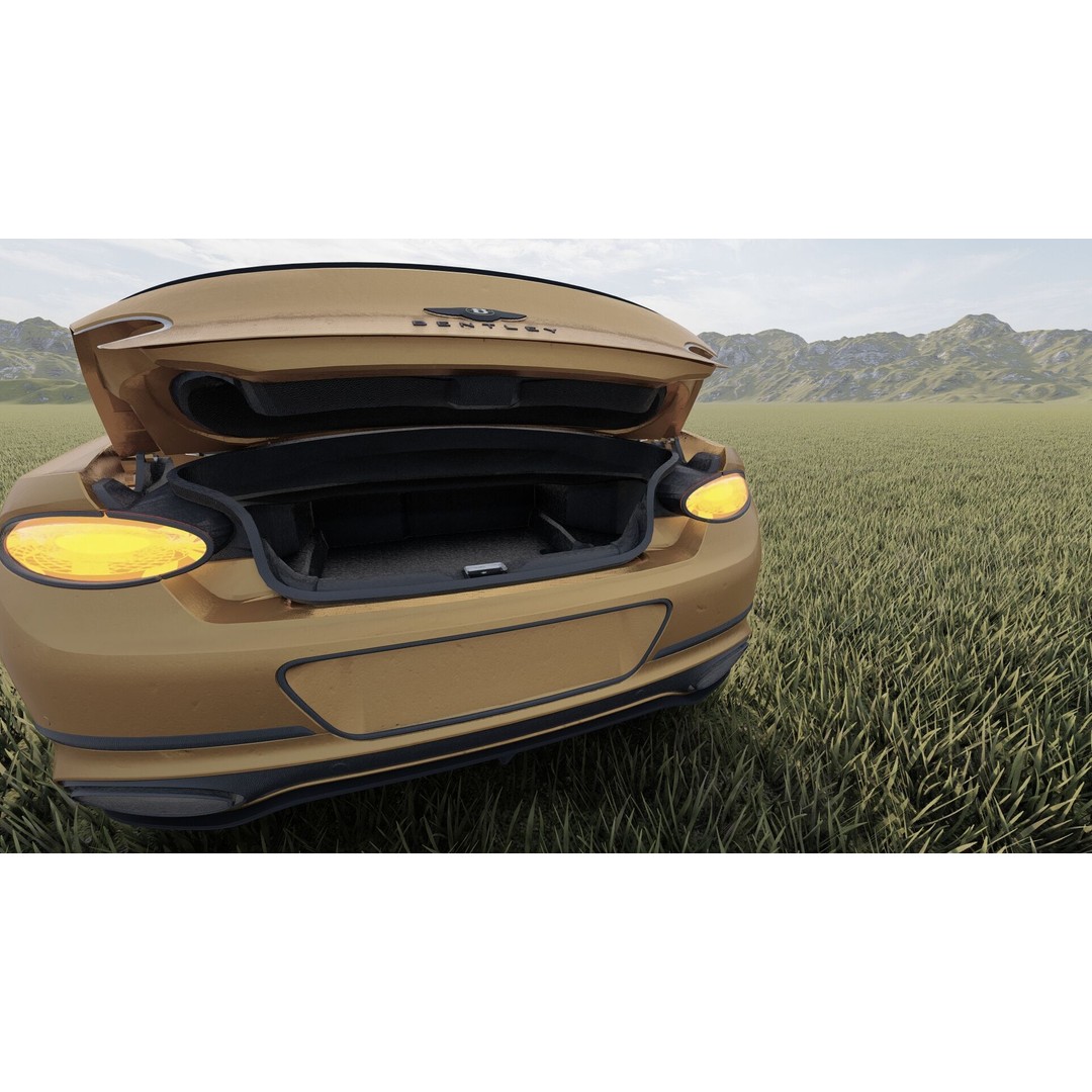 Bentley Continental GT Convertible 3D Model – Luxury Vehicle, FBX, OBJ, PBR - View 14