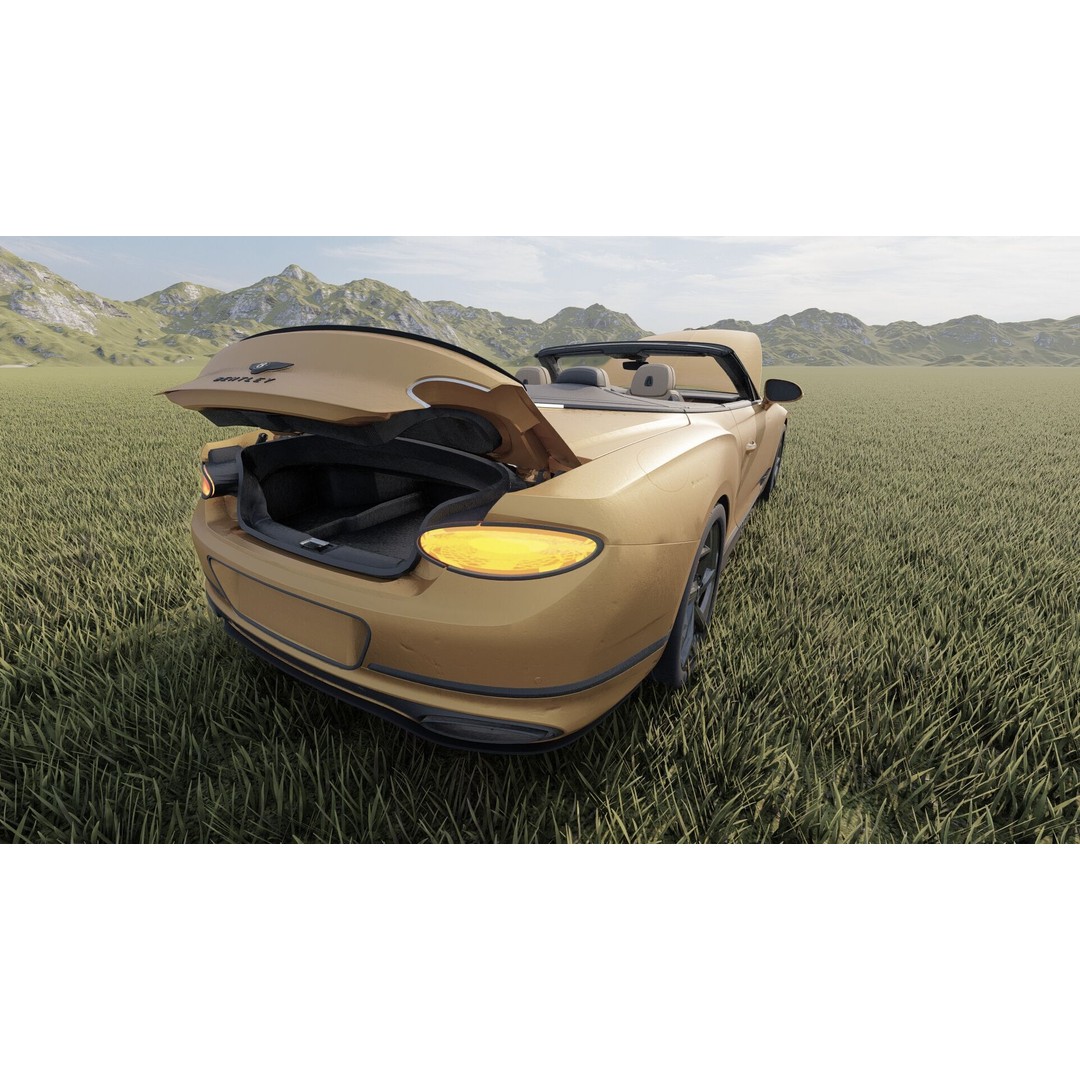 Bentley Continental GT Convertible 3D Model – Luxury Vehicle, FBX, OBJ, PBR - View 15