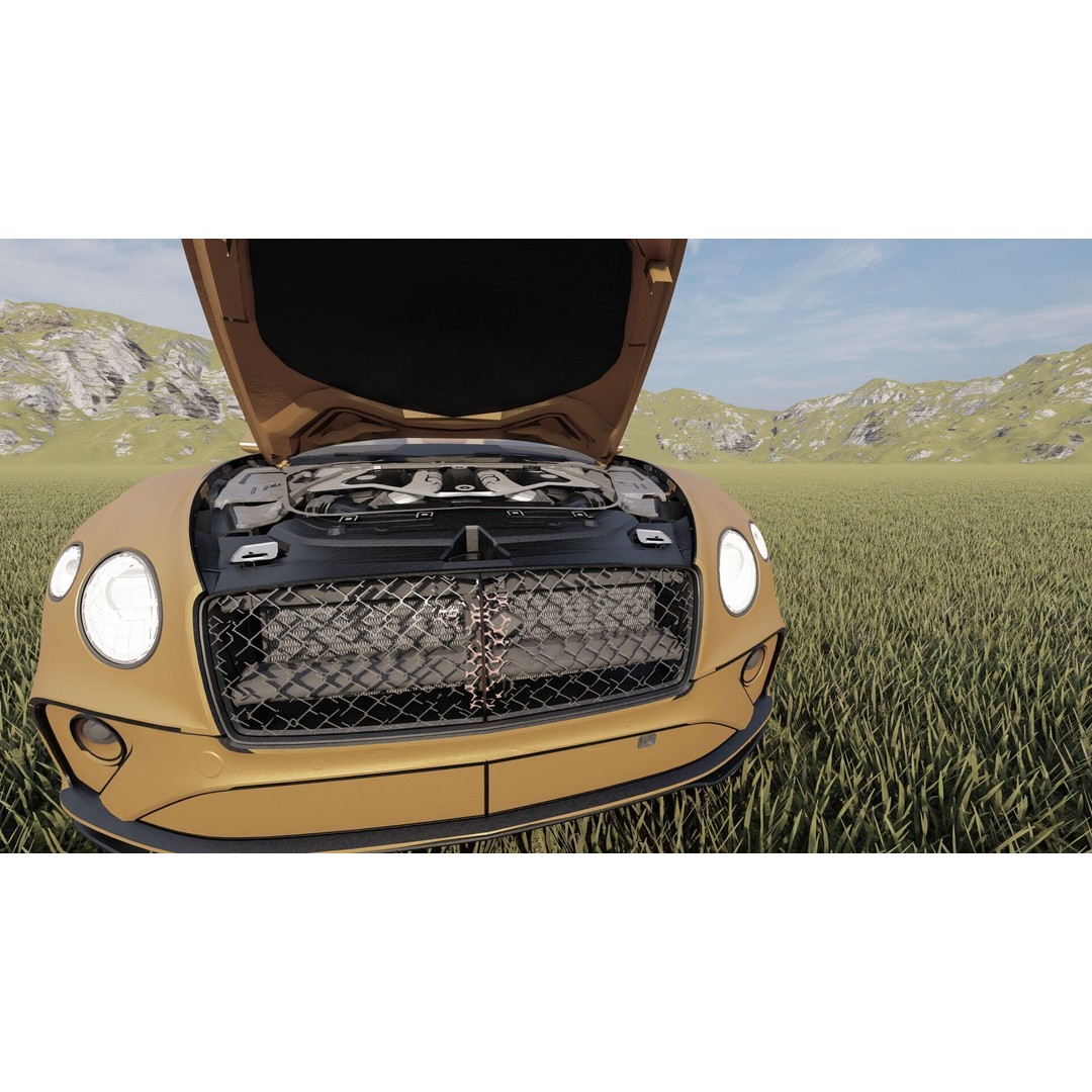 Bentley Continental GT Convertible 3D Model – Luxury Vehicle, FBX, OBJ, PBR - View 18