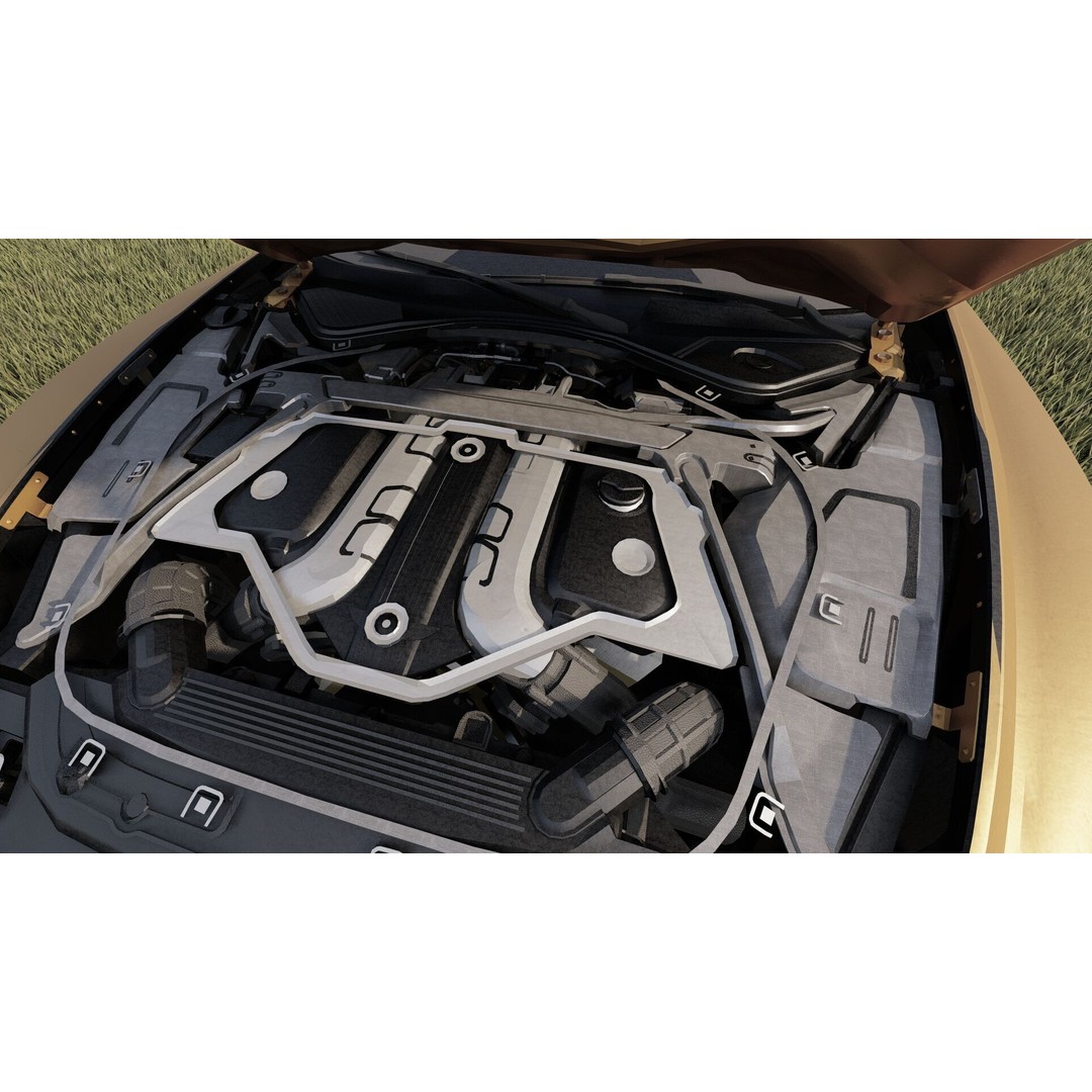 Bentley Continental GT Convertible 3D Model – Luxury Vehicle, FBX, OBJ, PBR - View 20