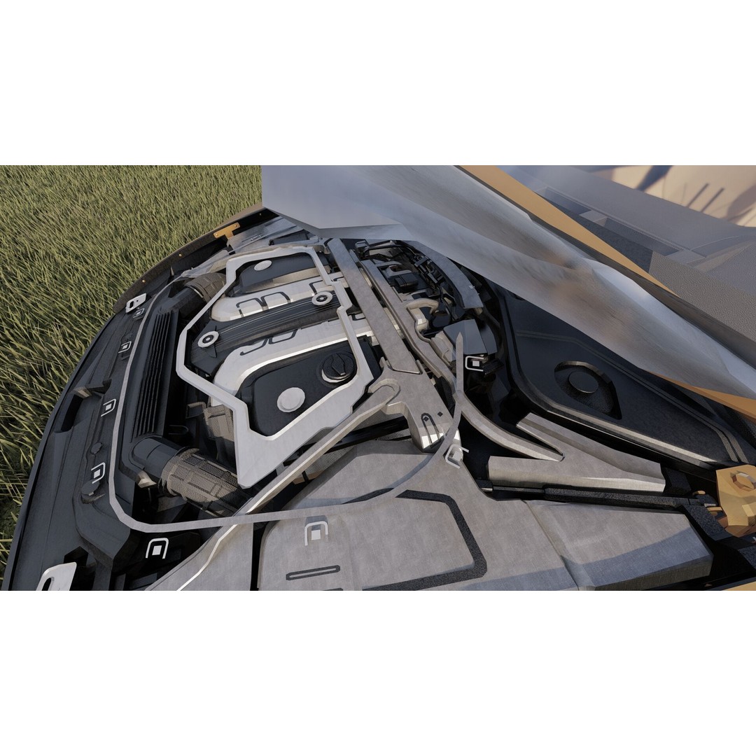 Bentley Continental GT Convertible 3D Model – Luxury Vehicle, FBX, OBJ, PBR - View 21