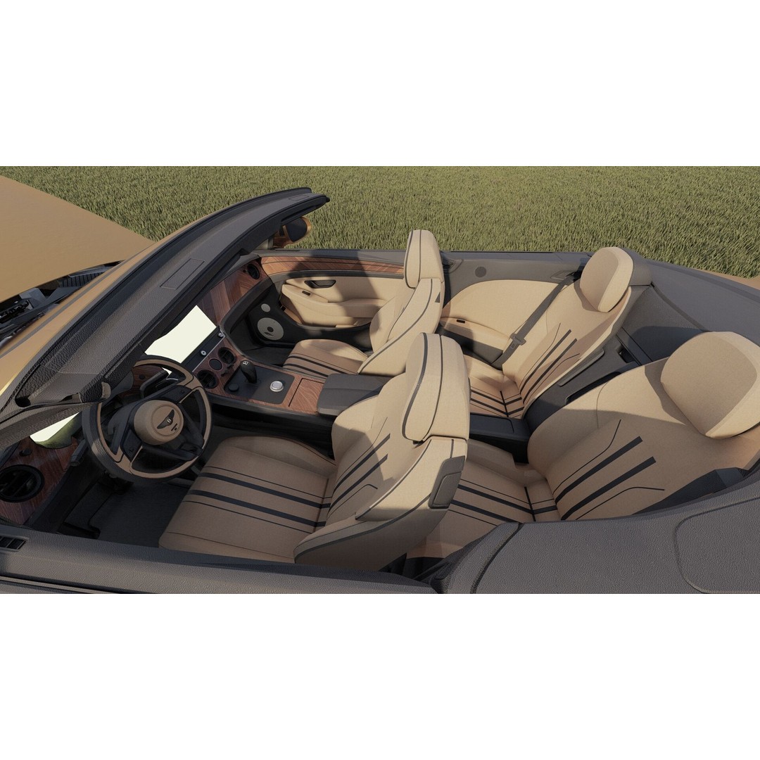 Bentley Continental GT Convertible 3D Model – Luxury Vehicle, FBX, OBJ, PBR - View 22