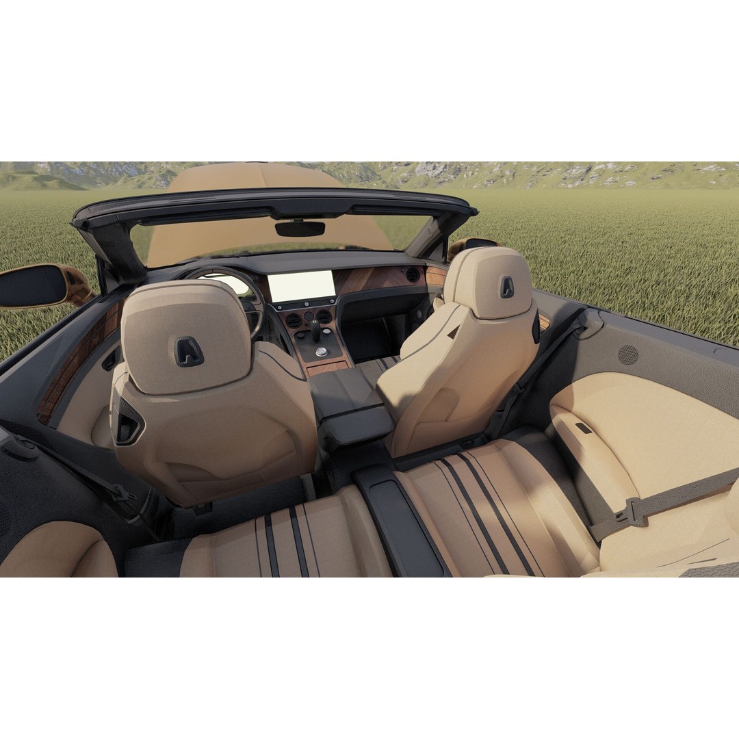 Bentley Continental GT Convertible 3D Model – Luxury Vehicle, FBX, OBJ, PBR - View 23