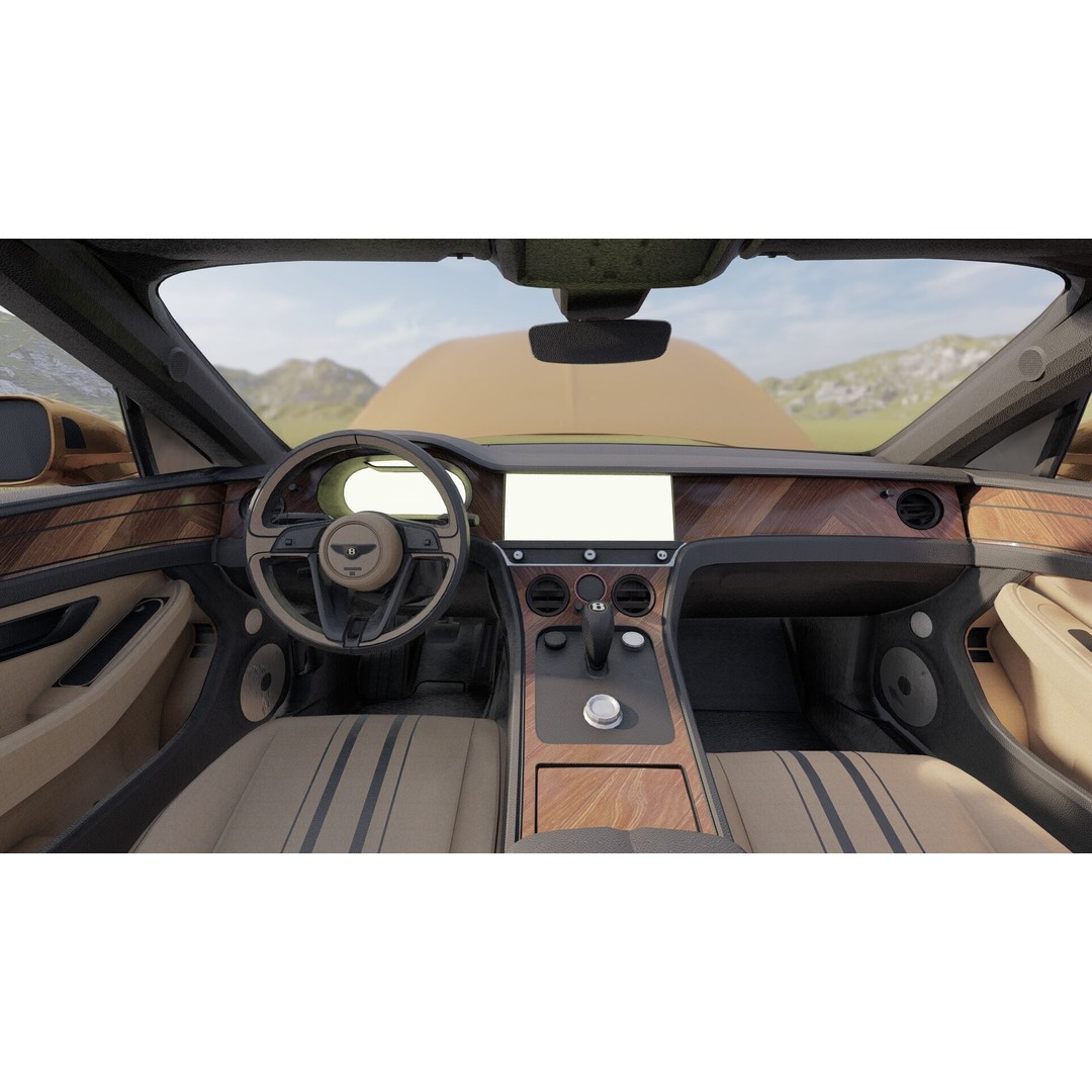 Bentley Continental GT Convertible 3D Model – Luxury Vehicle, FBX, OBJ, PBR - View 24