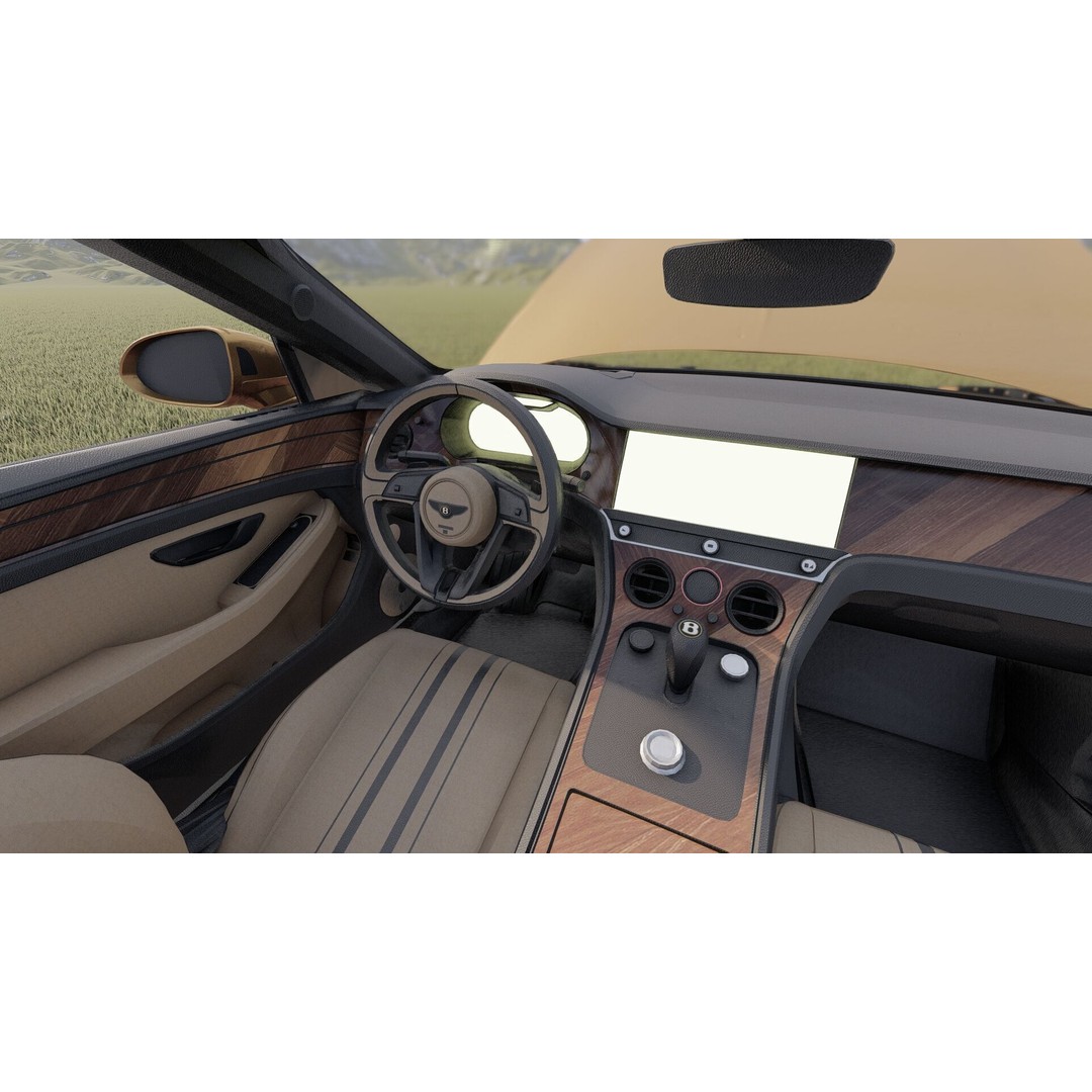 Bentley Continental GT Convertible 3D Model – Luxury Vehicle, FBX, OBJ, PBR - View 25